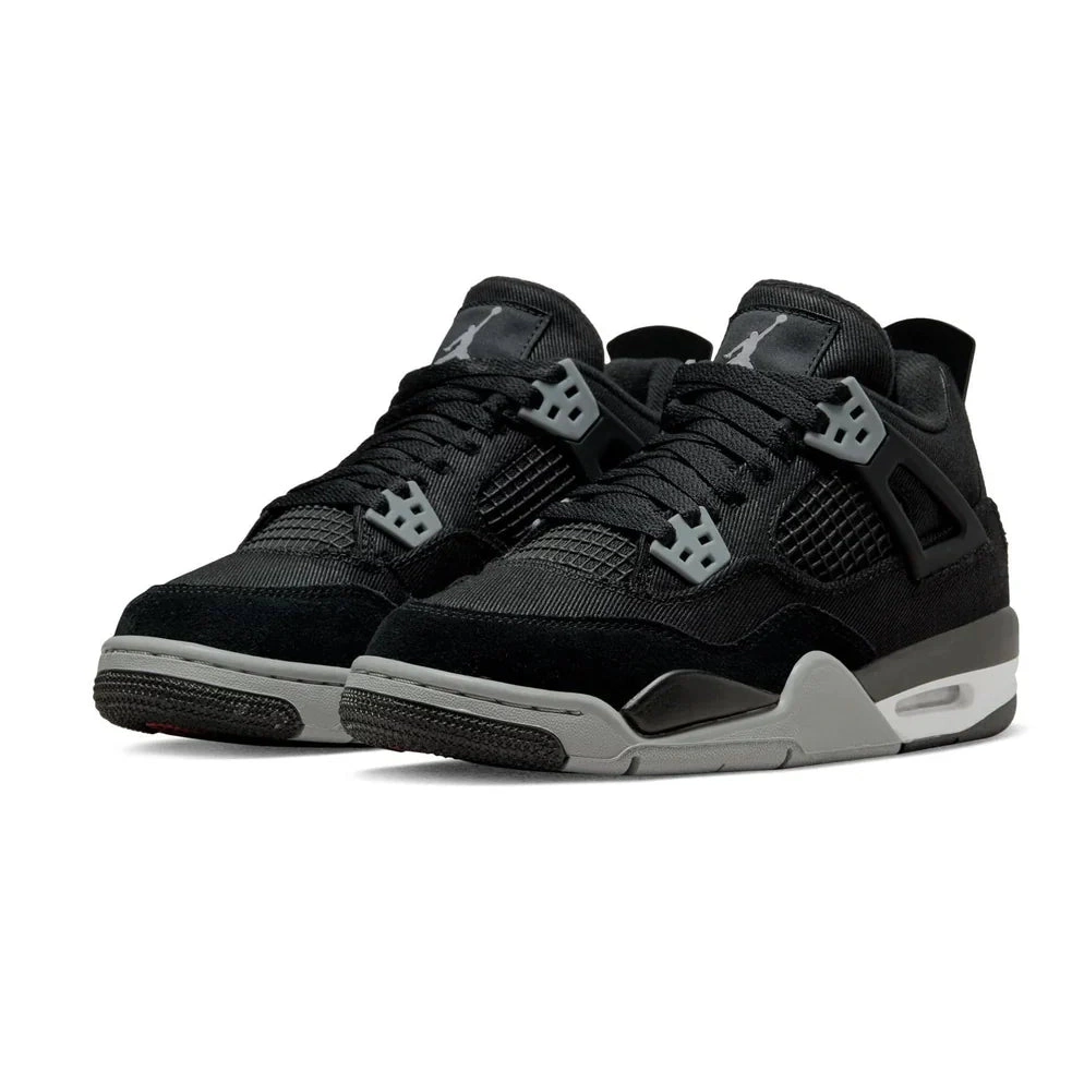 GS Black 4 Canvas Retro Air Jordan 0523